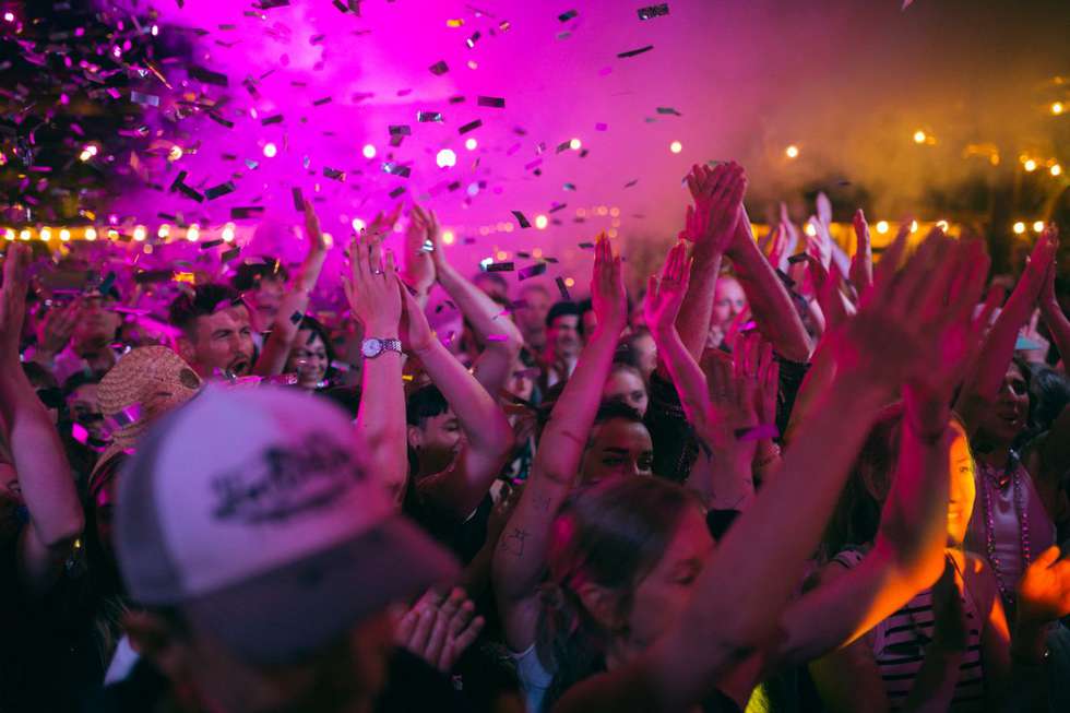 Colorful Party Crowd